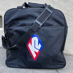 Vintage K2 Ski Snowboard Boot Bag With Grab Handles & Drainage Holes Black